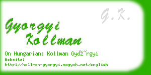 gyorgyi kollman business card